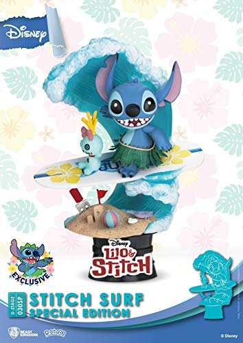 Beast Kingdom Toys Disney Summer Series D-Stage PVC Diorama Stitch Surf Special Edition 15 cm