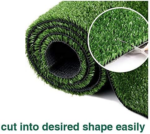 WarmShe Synthetic Artificial Grass Turf 0.4" Customized Sizes, Drainage Holes Pet Faux Grass Astroturf Rug Carpet 6FTX43FT Indoor Outdoor Rug Area Garden Decor