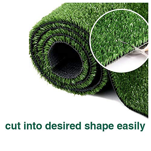 Warmshe Synthetic Artificial Grass Turf 0.4" Customized Sizes, Drainage Holes Pet Faux Grass Astroturf Rug Carpet 3Ftx10Ft Indoor Outdoor Rug Area Garden Decor #TOP1