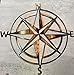 Nautical Compass Rose Metal Wall Art Decor Copper Bronzed Plated (22