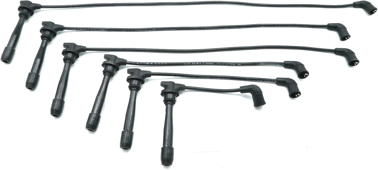 6 Pcs 27501-37A00 Ignition Spark Plug Wires, Replacement for Hyundai Santa Fe Sonata Tiburon 1999-2008, Replacement for Kia Magentis Optima 2001-2006