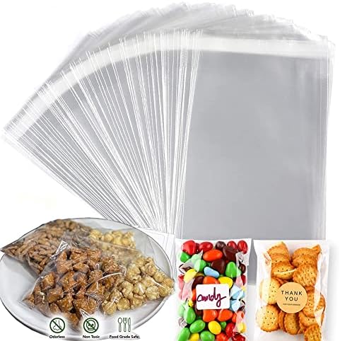 100 Grip Seal Bags, Small Clear Plastic Bags, Resealable Storage Pouches, Poly Zip Lock Bags, Perfect for Kitchen Storage, Jewellery, Diamond Painting, Small Cookies and Sweets (7x10cm)