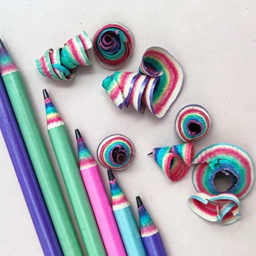 Lofir 36Pcs Cute Rainbow Paper Pencils Wood & Plastic Free Rainbow Recycled Paper #2 Hb Pencils For School And Office Supplies #TOP1
