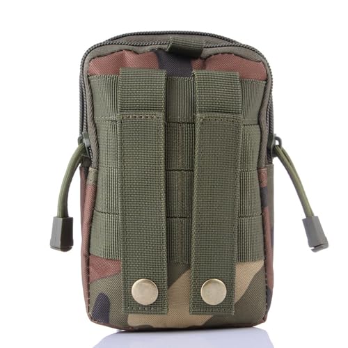Outdoor Tactical Waist Bag Molle Pouch Military Hip Compact Belt Bag Wallet Camping Phone Power Bank Camping Hiking Gear Tool Organizer, Green