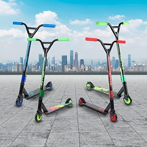 CMY Pro Stunt Scooter - Kick Scooter with ABEC 7 ball bearings -T6 Aluminium Fork - Intermediate and Beginner Freestyle Tricks Scooters for Kids 8 Years and Up, Teens and Adults