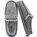 ONCAI Pantofole Casa Uomo in Memory Foam Ortopedici Supporto per Arco Scarpe da Casa Peluche Ciabatte in Gomma Antiscivolo Supporto dell'Arco Plantare Grigio Dimensione 45