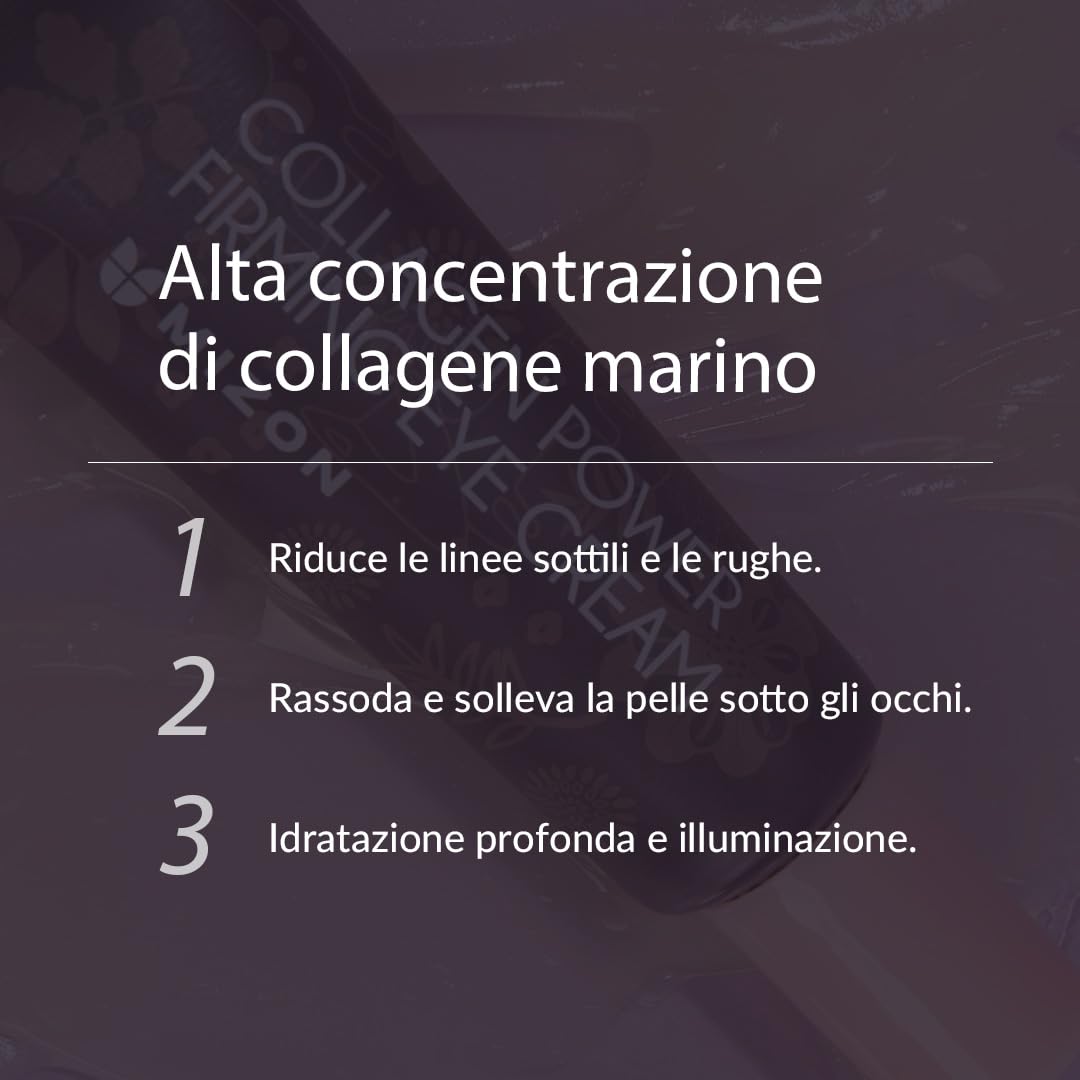 [Mizon] Crema Power Firming al collagene per il contorno occhi (25ml) Collagene marino, antirughe, Elastina Booster, Idratante, Acido Ialuronico (Collagen Power Firming Eye Cream)