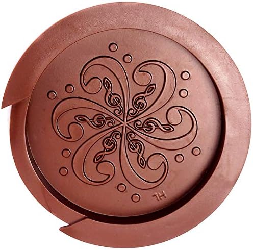 Soundhole Cover, YINGXIANG Guitar Mute Feedback Buster for Acoustic Guitar Accessories - 4 inch Flower Brown