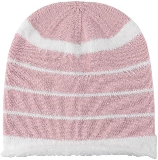 Women's Knitted Pile Cap Versatile for Winter Outdoor Travel Woolen Hats