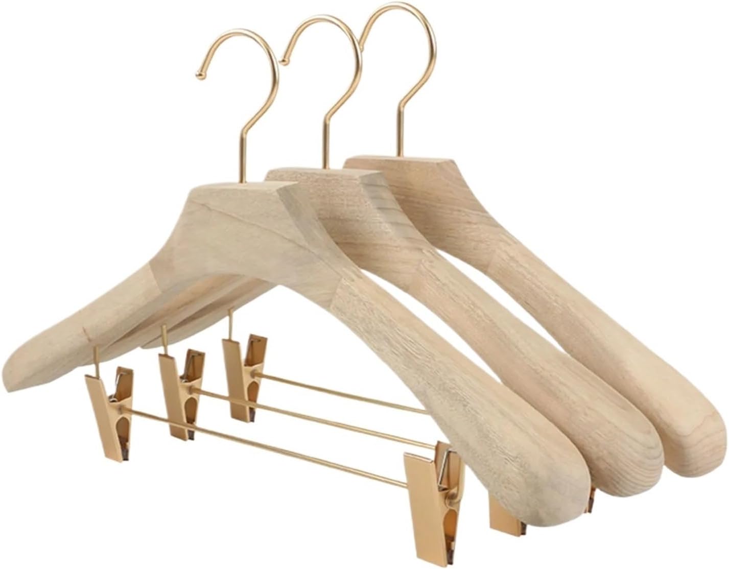 Coat Hanger Solid Natural Wooden Hangers Camphor Wood Suit Hangers for Home Hotels Dorms Malls Non-Slip Design Wide Application