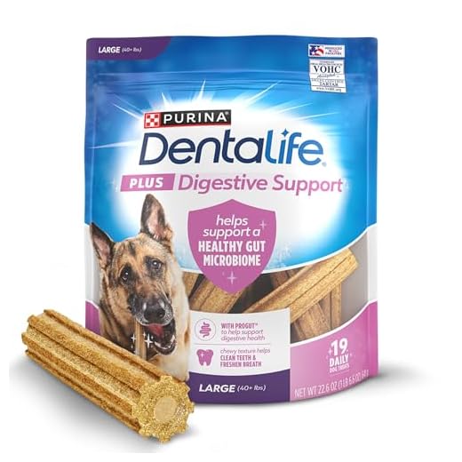 Purina DentaLife Plus Digestive Support Chicken and Pumpkin Flavor Large Dog Dental Chews 22.6 oz. - 19 ct. Pouch