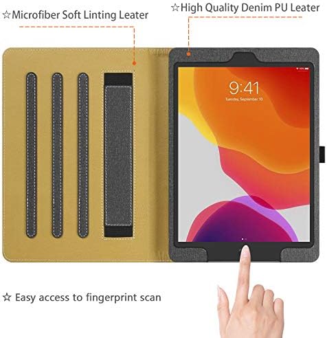 iPad 6th Generation / 5th Generation 2018/2017 Case 9.7 inch Case iPad Air 2 / iPad Air Cover with Apple Pencil Pocket Holder, Premium PU Leather Stand Folio and Auto Wake/Sleep, Black Brown