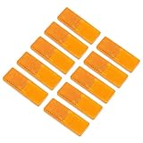 ☑ Fácil de instalar, estos reflectores rectangulares vienen en 10 paquetes. Estos reflectores rectangulares están unidos en la parte posterior con almohadillas de espuma autoadhesivas, no se requiere tornillo.
