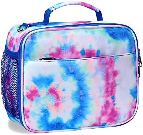 Kids Lunch Box, Durable Insulated Tie Dyed School Lunch Bag for Toddler Boys Girls, Adjustable StrapThermal Cooler Lunch Tote Travel Family Picnic Back to School Lunchbox for Kids Toddler（multi）
