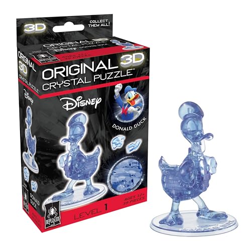 BePuzzled, Disney Donald Duck Original 3D Crystal Puzzle, Perfect for Puzzlers Ages 12 and Up, Challenging to Complete and Beautiful to Display, Collect Them All