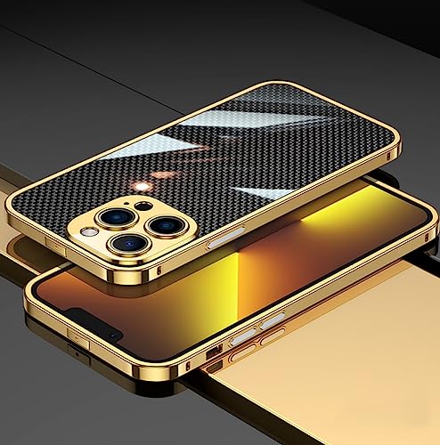 Coque en métal iPhone 11 bumper aluminium anti-choc protège caméra couleur or