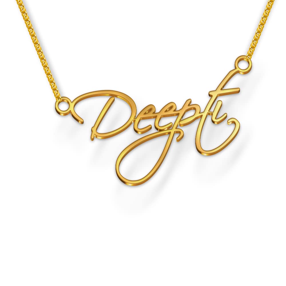 DREAMRAX Deepti Name Necklace in Gold Polish – Elegant Cursive Font, Splash Proof & Anti-Tarnish Personalized Jewelry for Women, Customized Gift for Girls (B09KVBZFJ6) Amazon Price History, Amazon Price Tracker