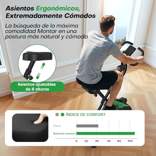 Bicicleta Estatica Plegable ideal para entrenar cómodamente en el salón 5