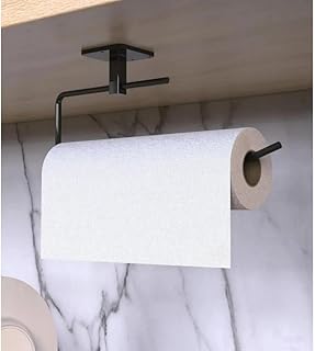 Jouis Havlu Askısı Siyah Yapışkanlı Lüks Tasarım Solo Peçetelik Havluluk, Solo Peçetelik Havlu Kağıdı Askısı(KALİTELİ VE Y...