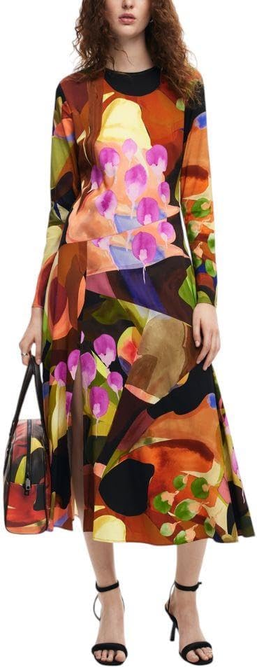 Desigual Women's Woman Woven Dress Long Sleeve