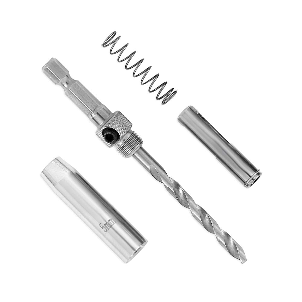 Jeu De Forets à Charnière 5 Mm 1/4 Pouces Guide Auto-centré Outils De