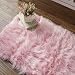 OJIA Deluxe Soft Fuzzy Fur Rugs Faux Sheepskin Shaggy Area Rugs Fluffy Modern Kids Carpet for Living Room Bedroom Sofa Bedside Decor(2ft x 3ft, Pink)