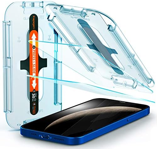 Spigen EZ Fit [2 Pack] Screen Protector for iPhone 12 Pro/ 12