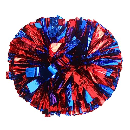 Lovecheer 2PCS Blue and Red Pom Poms Cheerleading