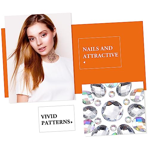 Beaupretty 3Pcs Adesivos Acrílicos Carnaval Rosto Joias Corpo Strass Adesivo Rosto Mardi Gras Adesiv