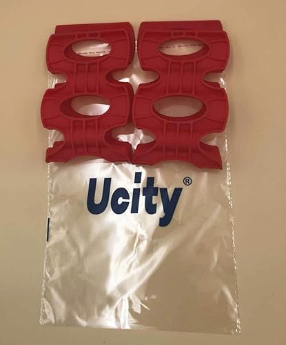 Miniatura 4 de Ucity Apilador de vino de silicona roja de 2 piezas, apilador plegable de silicona para vino, soporte plegable de vino para nevera, soporte para