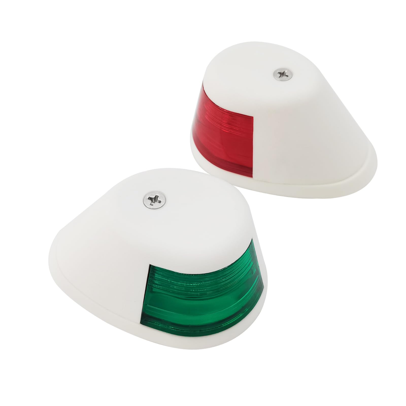 JT-HLM - Luces de navegación rojas y verdes para barcos, 12 V, luces de posición de envío, luz de ancla marina, luces LED de navegación de 112.5° para barco marino yate (blanco)