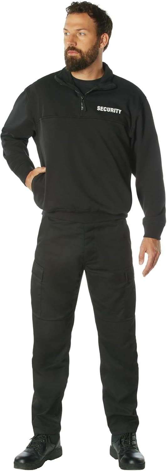 Rothco Security 1/4 Zip Job Shirt, Black