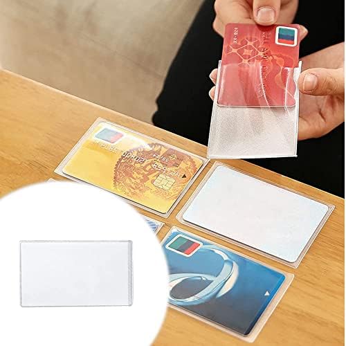 30 Pcs Clear Card Protector Sleeve,Rectangle Credit Card Holder,ID Card,Protective Case for Medicare Card Bank Card ID Card, White