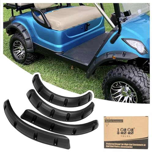 10L0L Golf Cart Front Rear Fender Flares for Yamaha G29 Drive Gas & Electric, with Metal Hardware, Set of 4(Not Fit Modified Models & Drive 2)