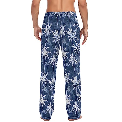 Men's Pajama Pants Super Soft Palm Trees Sleep Lounge Pants Pjs Bottoms with Pockets2
