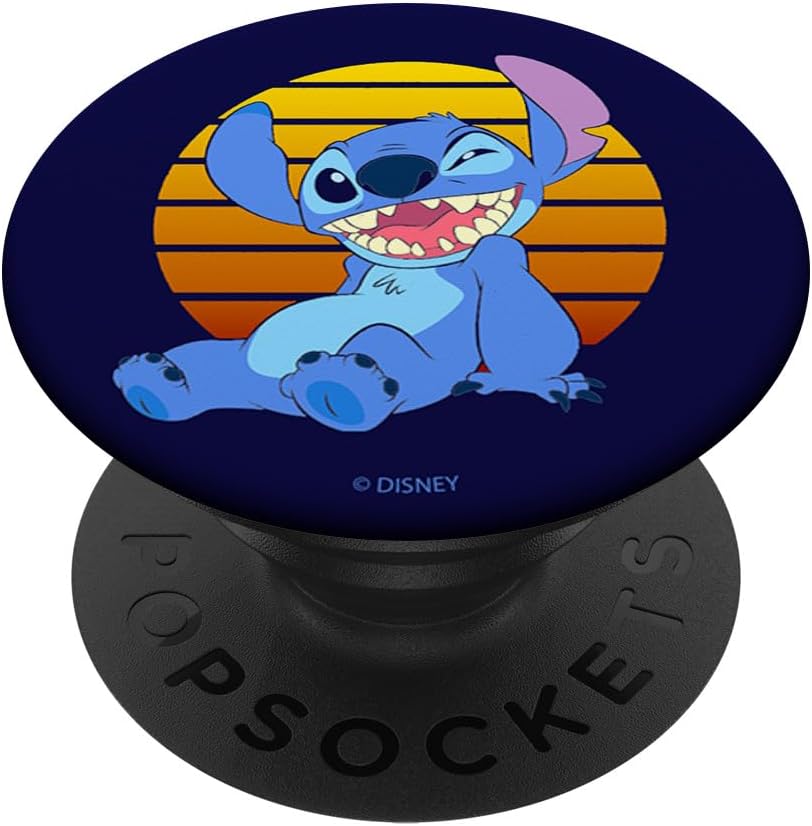 Disney Lilo & Stitch Retro Sunset Portrait PopSockets MagSafe PopGrip for iPhone