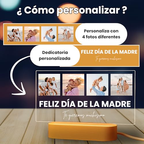 Miniatura 3 de Cristal Plaque - Frame De Padres Lámpara Navideña