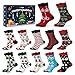 Moyel 12 pares Calendario Adviento Calcetines 43-46 Calendario Adviento 2025 Hombre Calendarios de Adviento Adultos Advent Calendar Regalos Originales para Hombre Navidad para Papá Esposo