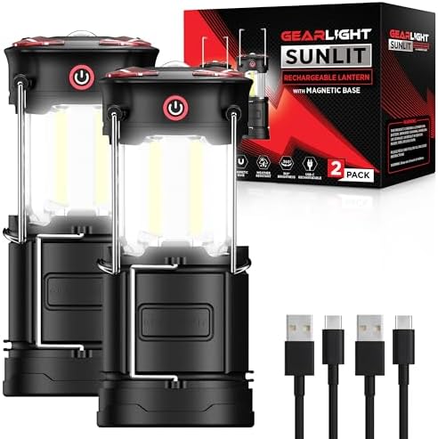 GearLight Rechargeable Camping Lantern - 2 Portable LED Lanterns ...