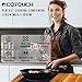 Induction Cooktop 2 Burner ECOTOUCH 240V Electric Cooktop Drop-in Induction Stovetop 12'',Dual Heating Cooktop Vitro Ceramic Glass Black Surface with Booster Burner,Touch Sensor Control IB320
