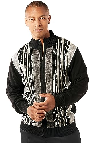 STACY ADAMS Men's Sweater, Modern Cable Knit Jacquard2