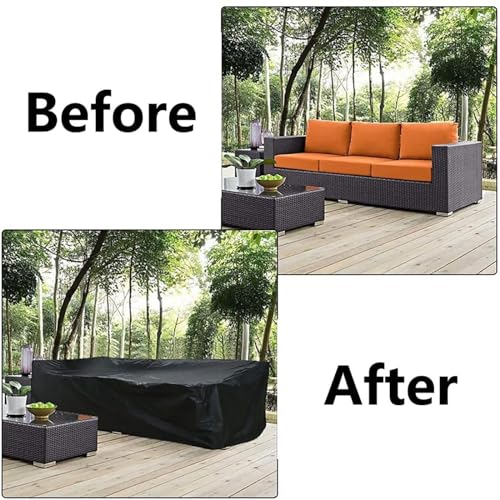 Housse de jardin imperméable bâche table rotin indéchirable - 7