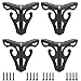 4 Piezas Pata de Mesa DIY Negro, Pies De Armario, DIY Muebles Metal Patas, Patas de Mueble Triangulares Negras, 10 cm, Con Tornillos, para Mesa de Centro, Mesa de Comedor, Escritorio de Diseño