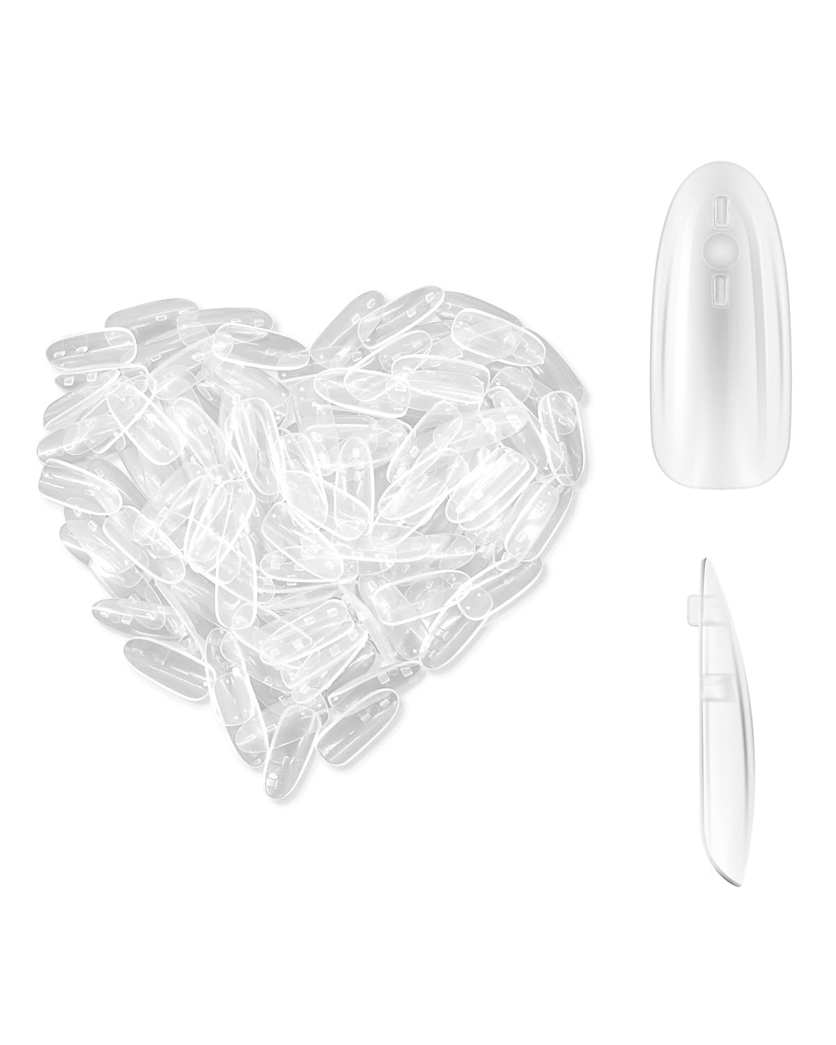 Clear Replacement Nail Tips for C9 C10 Nail Color Display Swatch Book (Transparent)