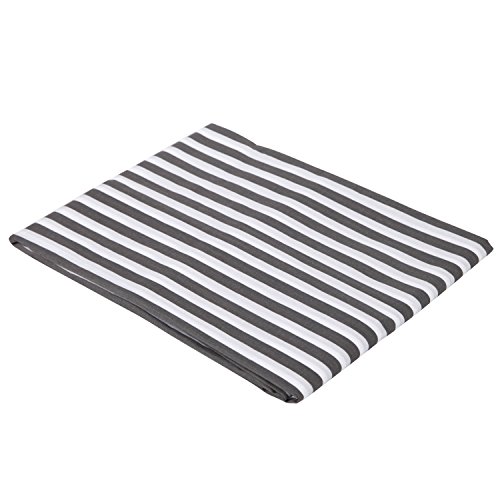 Bacati - Grey Pin Stripes Single Curtain Panel 100 Percent Cotton Percale Sold Individually #TOP1