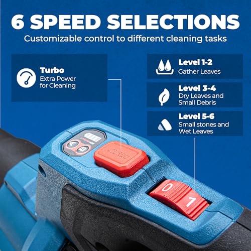 Image of DongCheng 40V 650CFM 140MPH Brushless Leaf Blower Turbo 2x4Ah