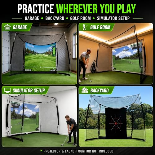 Neoaider 11x8x5 ft Golf Hitting Cage, Golf Net with HD Impact Screen by Neoaider - Used condition - Image 8
