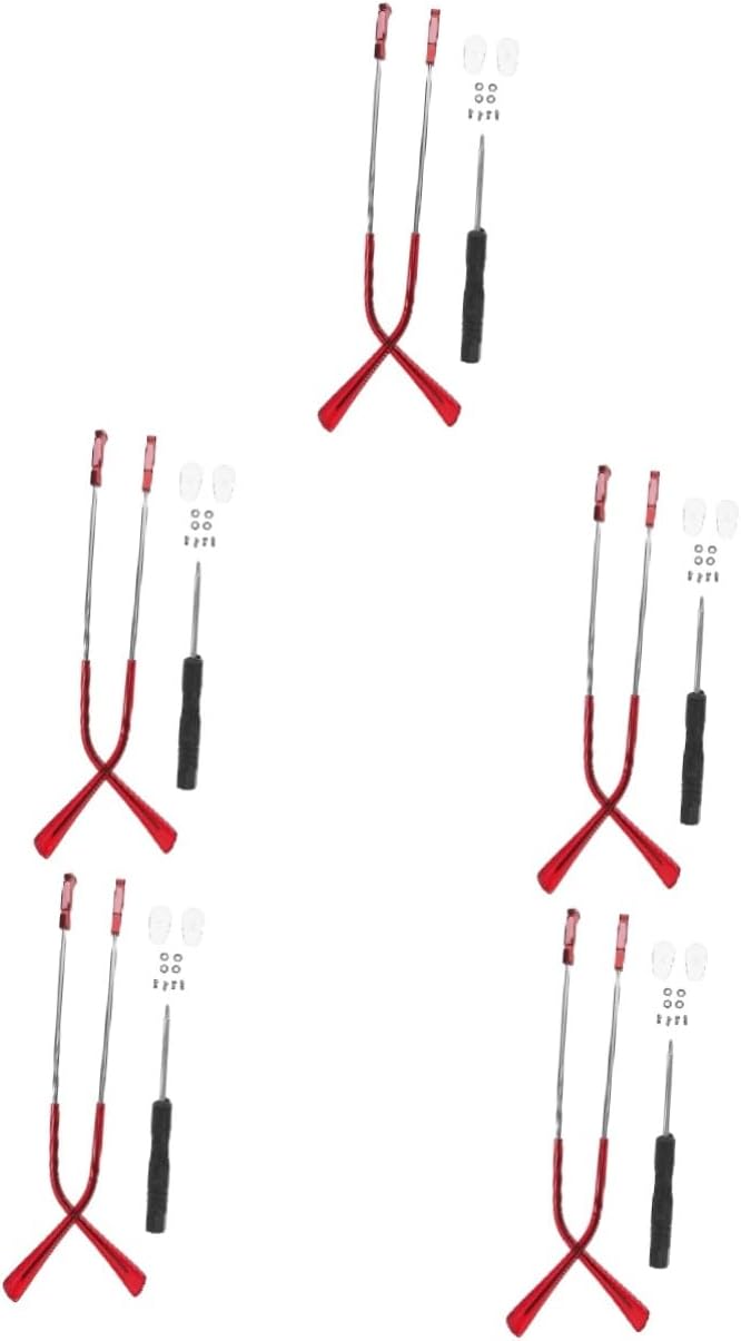 FOMIYES 5pairs Replacement Temple for Eyeglasses Non- Wine Red Comfortable Fit Easy Installation for Eyewear Repair and Replacement