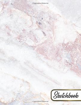 Sketchbook : Trendy Light Gray Marble Stone Large Blank Sketchbook with Ample Crisp White Pages for Drawing, Sketching, Doodling and More. Cute Extra Large XL Notebook with a Softback Cover