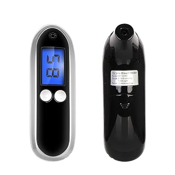 Ketone Meter Professional Grade Digital Ketone Breath Analyzer Tracing Ketosis Status with 10 Mouthpieces (Black)